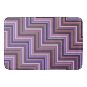 Mauve stripes stairs pattern bathroom mat