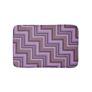 Mauve stripes stairs pattern bathroom mat