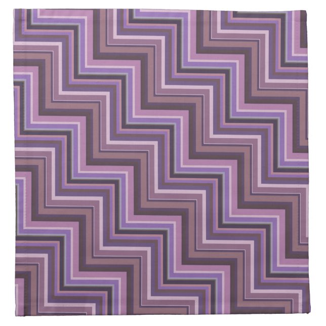 Mauve stripes stairs pattern napkin (Front)