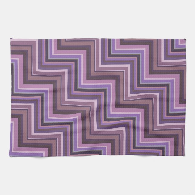 Mauve stripes stairs pattern towel (Horizontal)