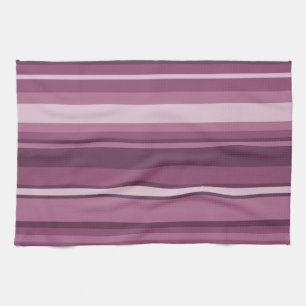 Mauve stripes towel