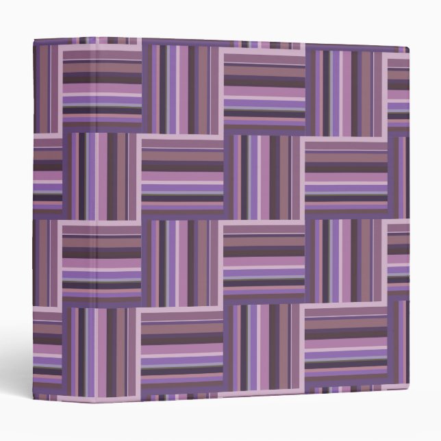 Mauve stripes weave pattern binder (Front/Spine)