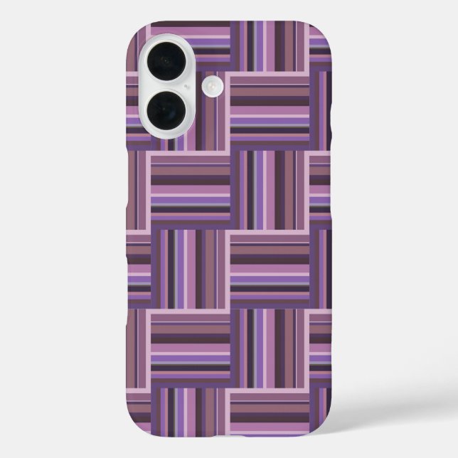 Mauve stripes weave pattern Case-Mate iPhone case (Back)