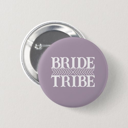 Mauve Stylized Bride Tribe Bachelorette Party Button