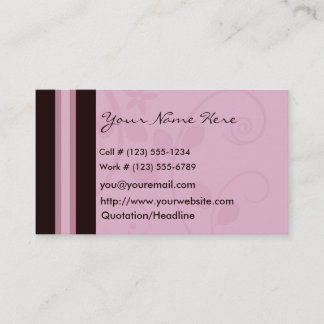 Mauve Swirl Profile And Business Card