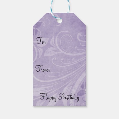 Mauve Swirls Gift Tags