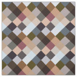 Mauve Taupe Gray Slate Blue Squares Mosaic Pattern Fabric
