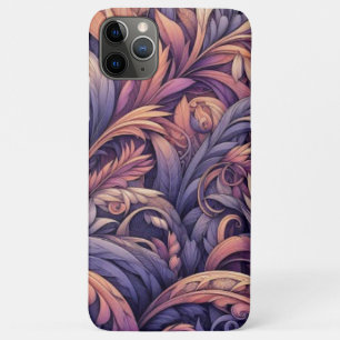 Mauve Taupe Pink Violet Purple Paisley Pattern iPhone 11 Pro Max Case