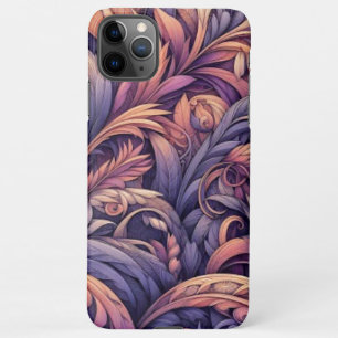 Mauve Taupe Pink Violet Purple Paisley Pattern iPhone 11Pro Max Case