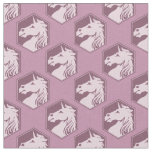 Mauve Unicorn Hexagon Pattern Fabric