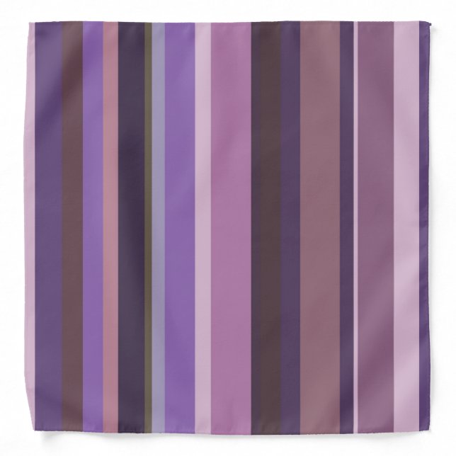 Mauve vertical stripes bandana (Front)