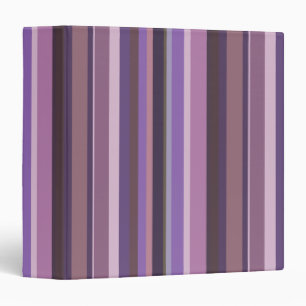 Mauve vertical stripes binder