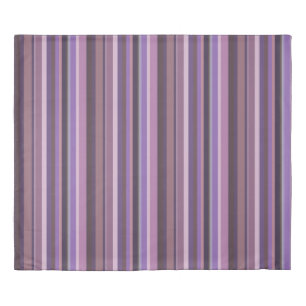 Mauve vertical stripes duvet cover