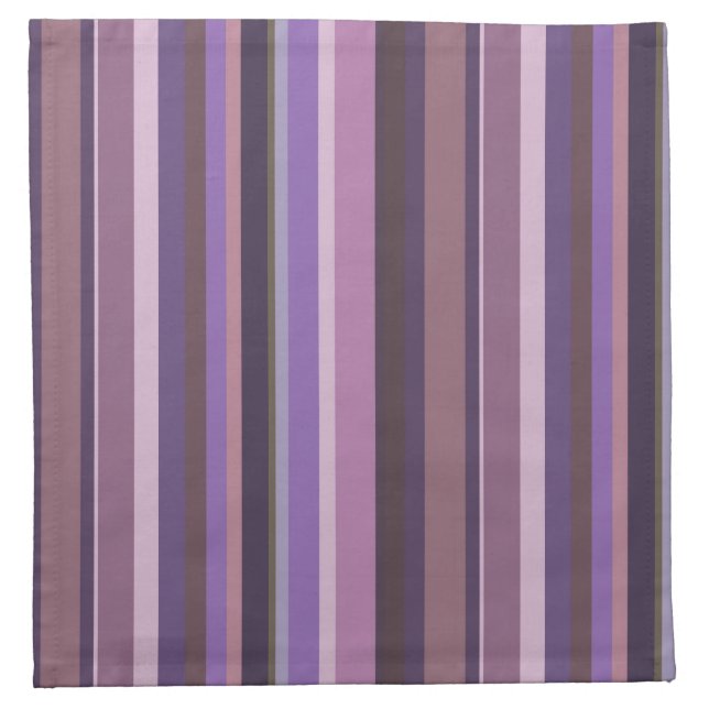 Mauve vertical stripes napkin (Front)