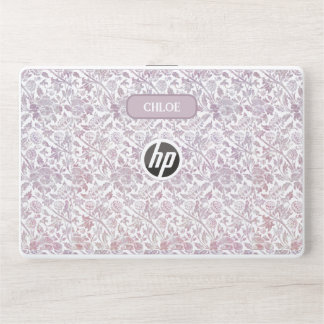 Mauve vintage botanical pattern   HP laptop skin