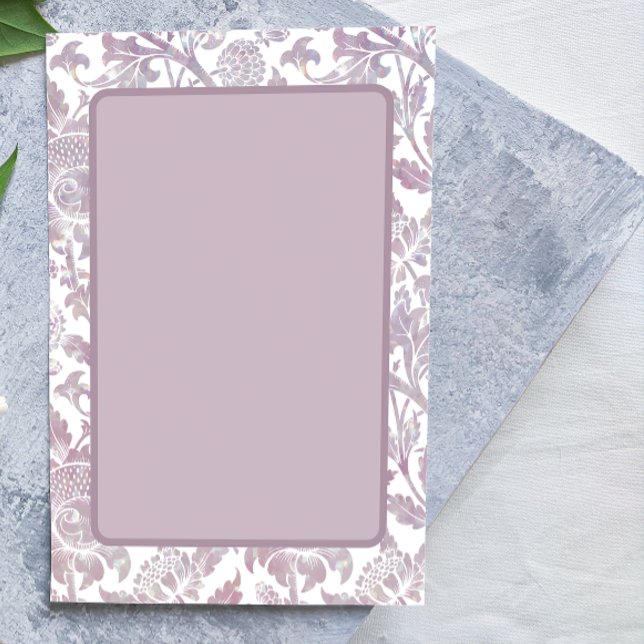 Mauve vintage botanical pattern  letterhead (Creator Uploaded)
