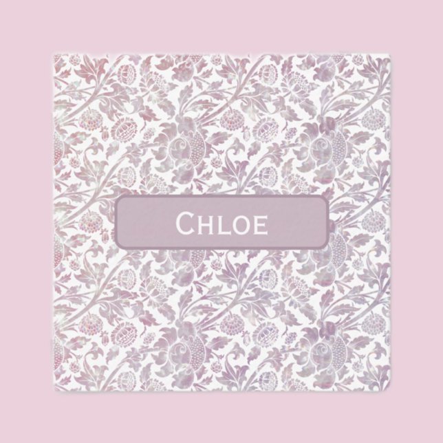 Mauve vintage botanical pattern  note card (Creator Uploaded)