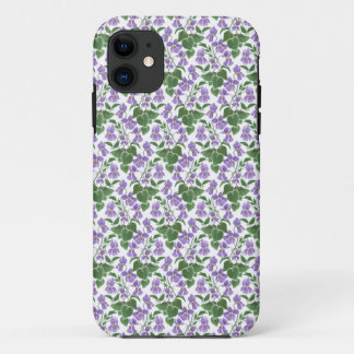 Mauve Violets on White Custom iPhone 5/5s Case