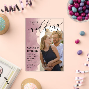 Mauve Watercolor Join Us Arch Photo Wedding Acrylic Invitations