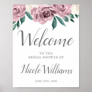 Mauve Bridal Wedding Shower Supplies Zazzle