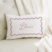 Mauve Wavy Scallop Frame Monogram