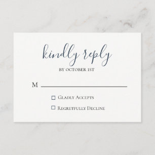 Mauve Wedding RSVP Card