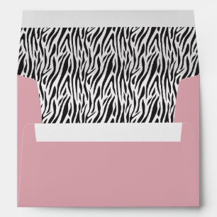 Mauve Zebra Print Sender and Return Address Envelope