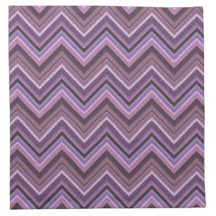 Mauve zigzag stripes cloth napkin