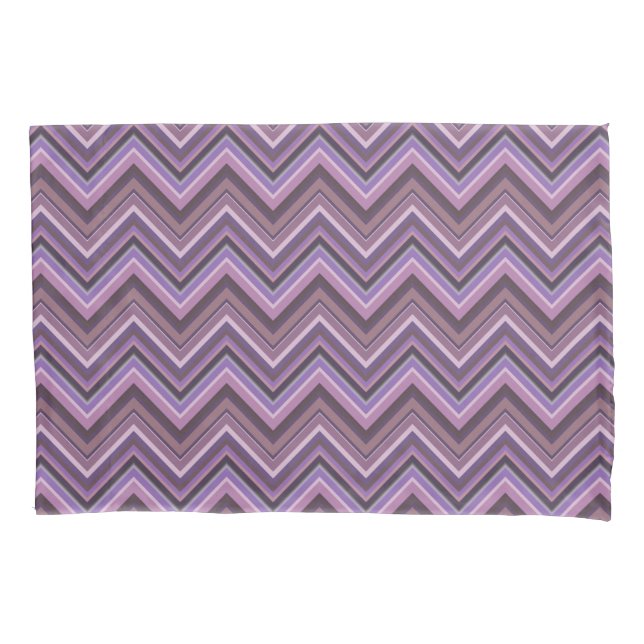 Mauve zigzag stripes pillowcase (Front)