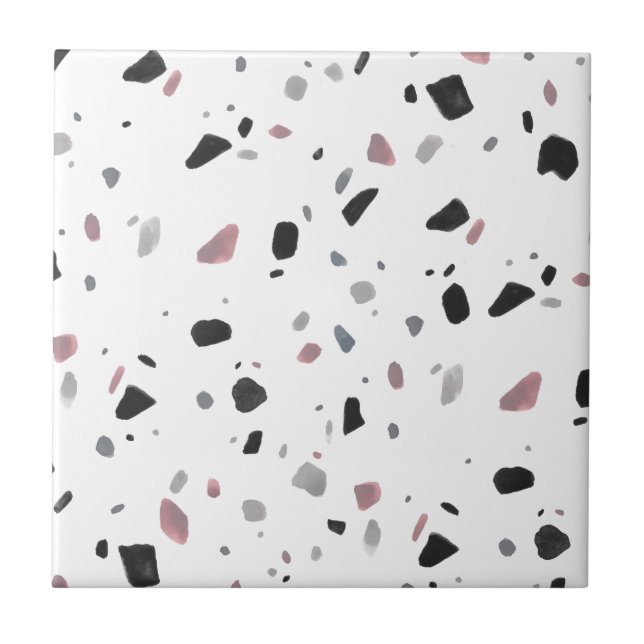 MauveTerrazzo Ceramic Tile (Front)