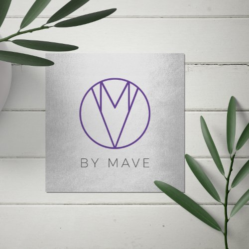 Mave Gray Ombre Business Card 1c