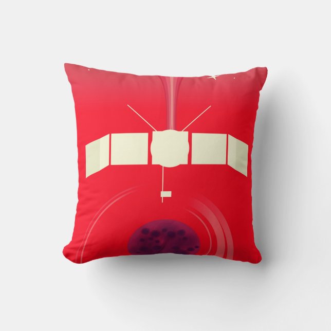 MAVEN - to Mars space art. Throw Pillow (Front)