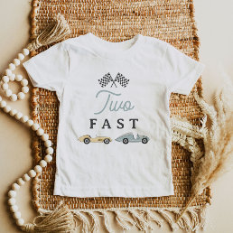 MAVERICK Vintage Blue Yellow Race Car Pit Crew Tod Toddler T-shirt