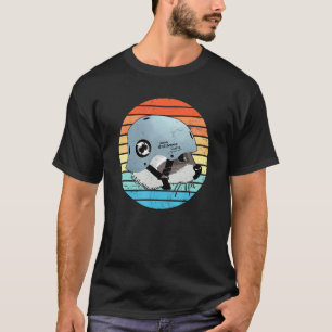 Mavericks California Surfing Raccoon Vintage Sunse T-Shirt
