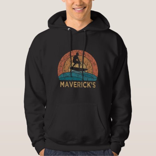 Mavericks Vintage Surfing Hoodie Retro Surfing