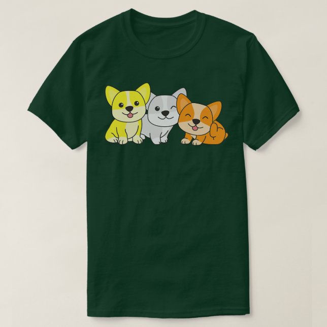 Maverique Flag Pride Lgbtq Dogs Maverique Corgi809 T-Shirt (Design Front)