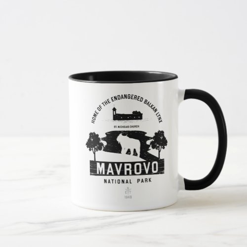Mavrovo National Park Black Design Mug