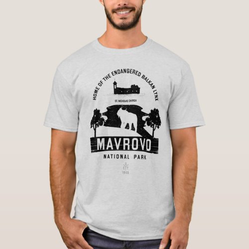 Mavrovo National Park Black Design T_Shirt