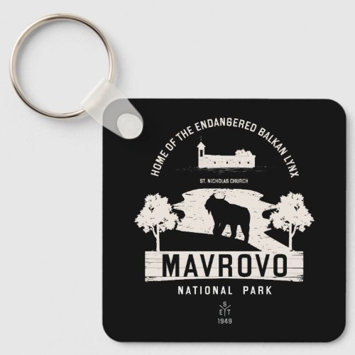 Mavrovo National Park White Design Keychain
