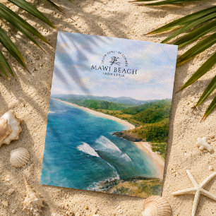 Mawi Beach South Coast of Lombok Indonesia Postcard