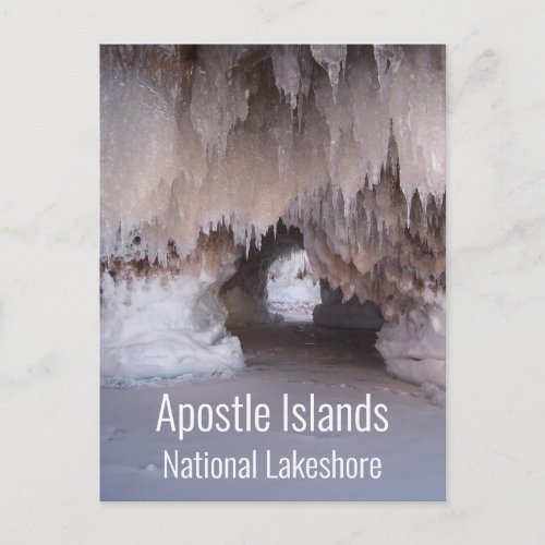 Mawikwe Sea Caves Ice and Snow Apostle Islands Postcard