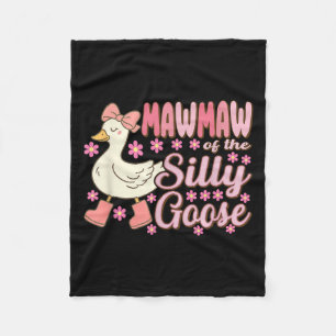 Mawmaw Goose On The Loose Funny Birthday Matching Fleece Blanket