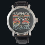 Mawmaw of the Birthday Cruiser Vacation Vintage Watch<br><div class="desc">Mawmaw of the Birthday Cruiser Vacation Funny Crew Graphic design Gift Men's Vintage Black Leather Strap Watch Classic Collection.</div>