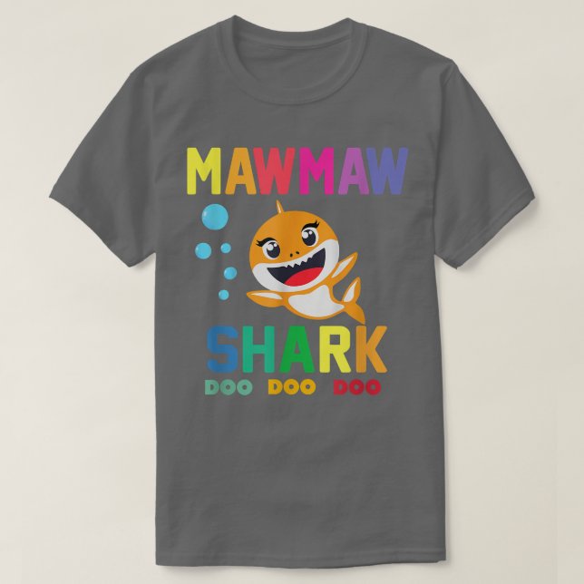 Mawmaw Shark  Mawmaw Shark Lover Family Mothers Da T-Shirt (Design Front)