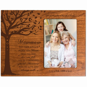 Mawmaw We Love 8"x10" Cherry Wood Picture Frame