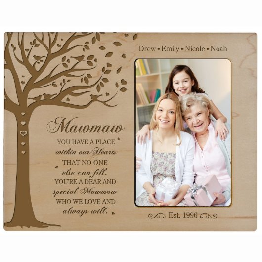 Mawmaw We Love 8"x10" Maplewood Picture Frame (Front)
