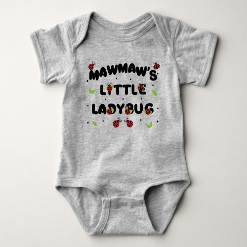 Mawmaws Little Ladybug _ Cute  Baby Bodysuit