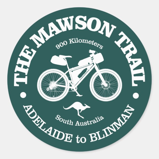 Mawson Trail (cycling) Classic Round Sticker (Front)