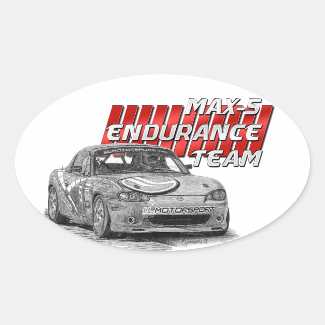 MAX-5 Enduro Team Oval Sticker (Front)