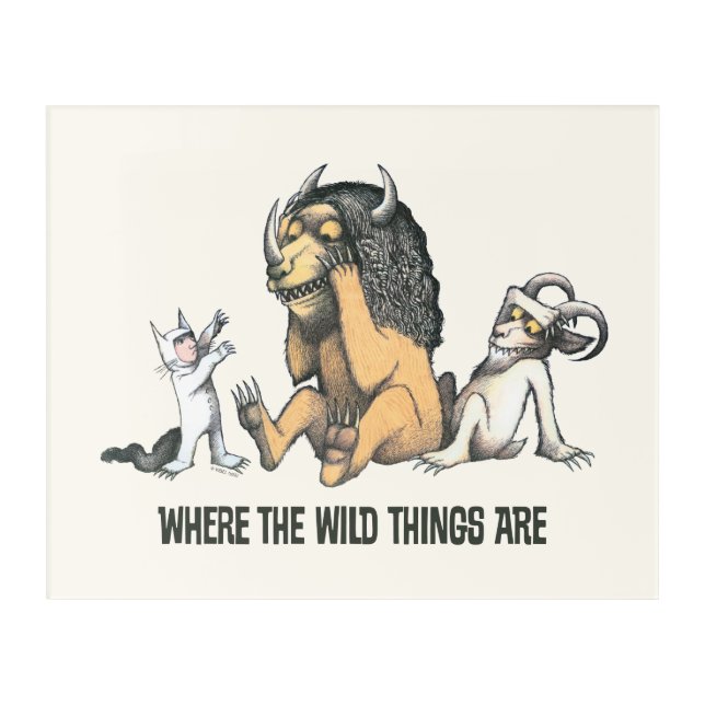 Max and the Wild Things Playing Acrylic Print (Front)